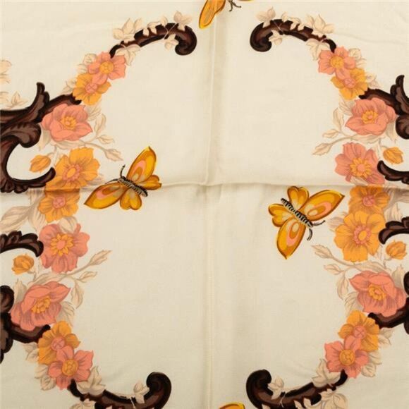 Dior Floral Butterfly Pattern Silk Scarf - Picture 2 of 7